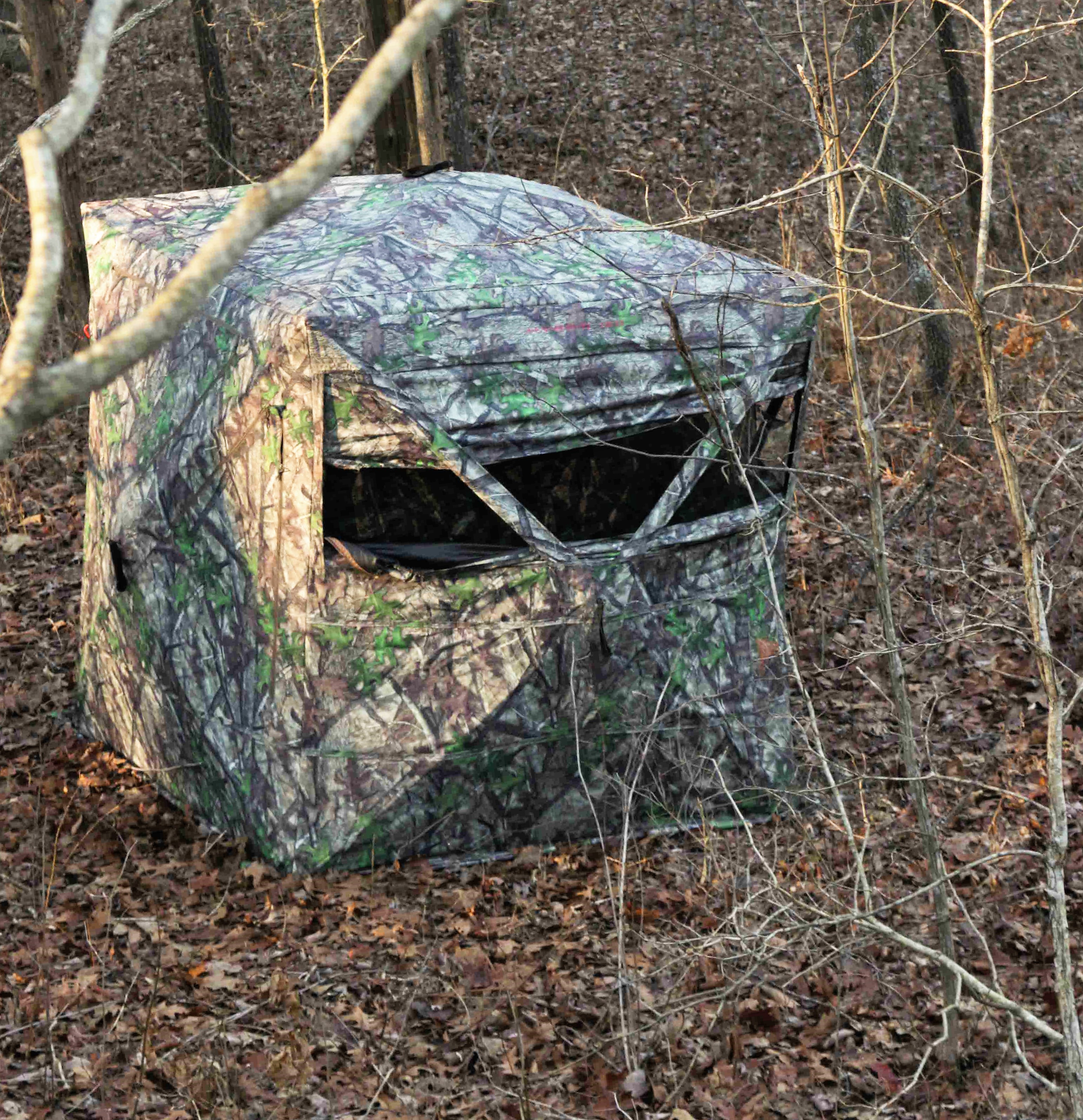 Ground blinds offer advantages of comfort and safety compared to tree stands, especially for aging hunters. 