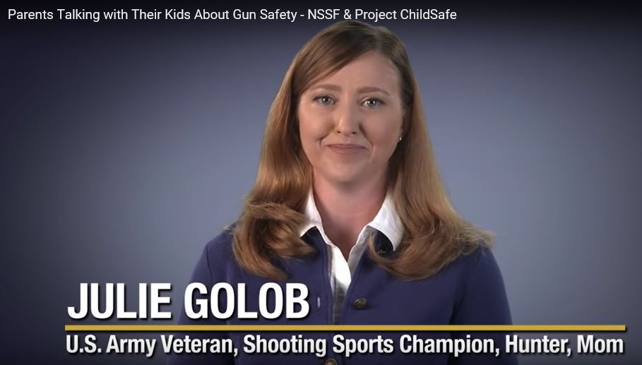 Julie Golob offers an excellent video on how to talk with your children, young and old, about safety and firearms.  Photo and Video Courtesy of National Shooting Sports Foundation (NSSF)